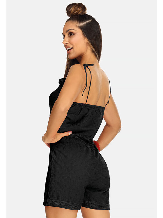 Feba Feba Kombinezon F194 Czarny Regular Fit