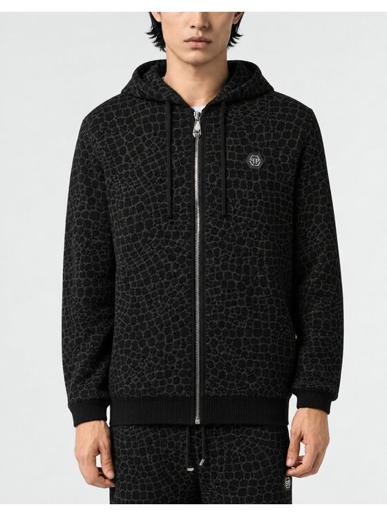 PHILIPP PLEIN PHILIPP PLEIN Kardigan 32062 Černá Regular Fit
