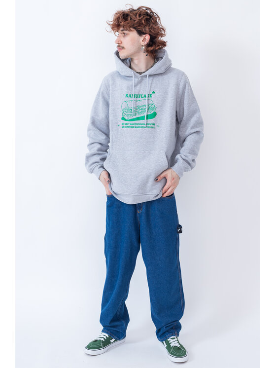 Kamuflage Kamuflage Bluza Sandwich Szary Loose Fit