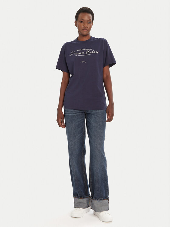 HUGO HUGO Teksad Gealena_2 50542144 Tumesinine Wide Leg