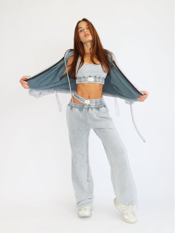 MissDenim MissDenim Top Flippy Bra Szary Basic Fit