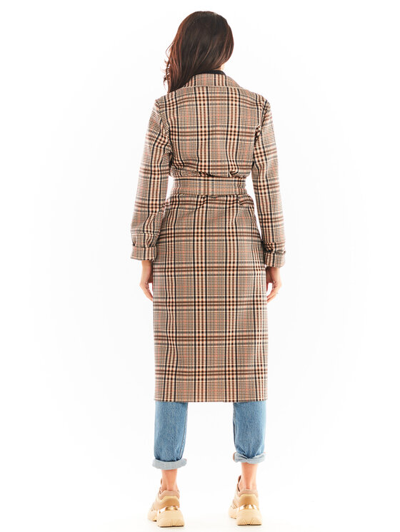 Awama Awama Cappotto A368 Marrone Basic Fit
