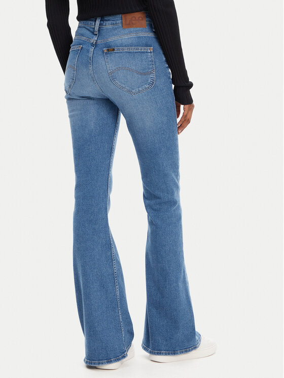 Lee Lee Jeans hlače Breese L32YROEU Modra Flare Fit