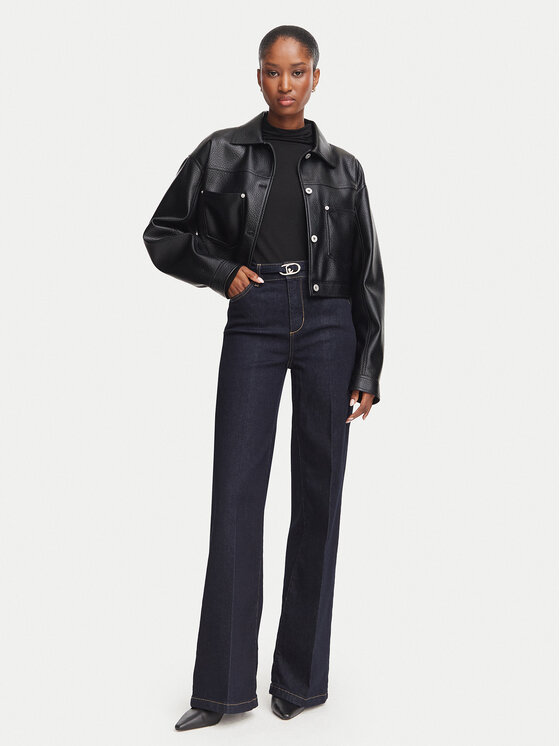 Liu Jo Liu Jo Jeans hlače UF6088 D0264 Mornarsko modra Flared Leg