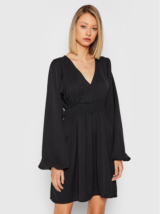 NA-KD Rochie de zi 1100-004237-0002-581 Negru Slim Fit
