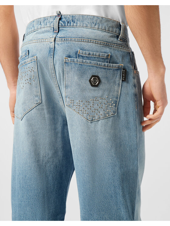 PHILIPP PLEIN PHILIPP PLEIN Džínsy 23627 Svetlo modrá Loose Fit