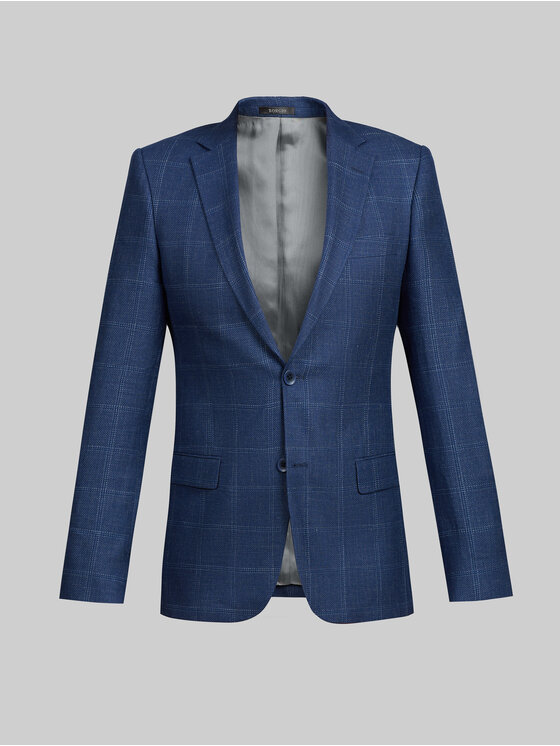 Borgio Borgio Marynarka camerino Niebieski Slim Fit