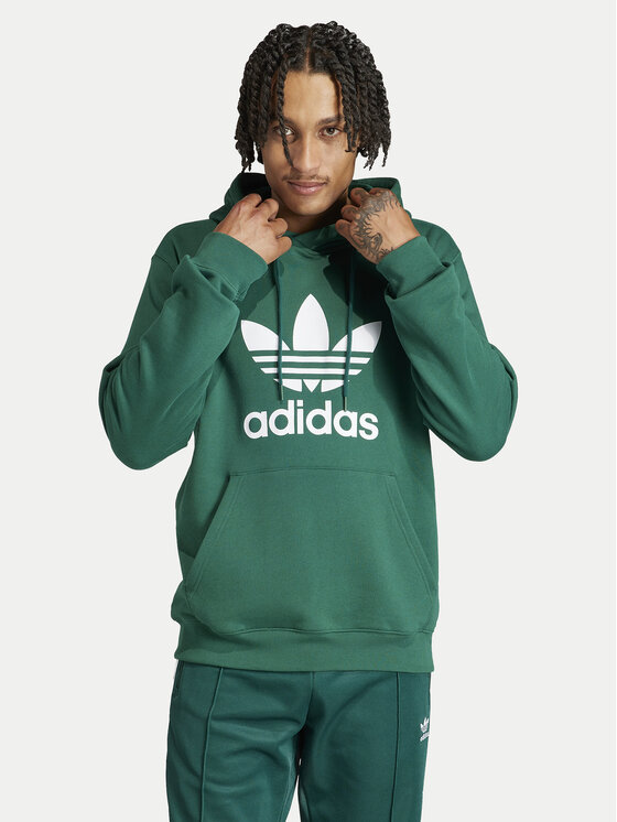 adidas Bluză adicolor Classics Trefoil IM9407 Verde Regular Fit