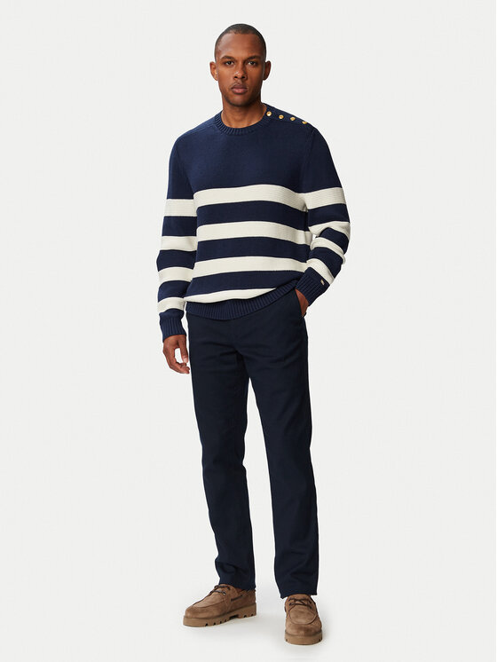 Tommy Hilfiger Tommy Hilfiger Πουλόβερ Breton MW0MW43502 Σκούρο μπλε Regular Fit