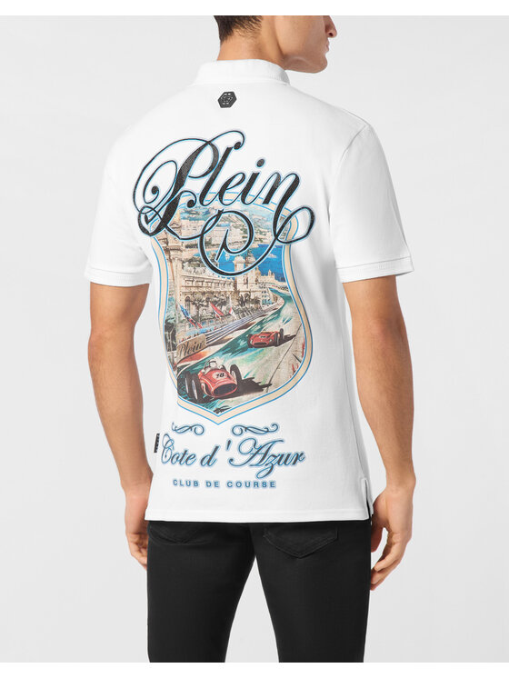 PHILIPP PLEIN PHILIPP PLEIN Polo 24915 Bianco Slim Fit
