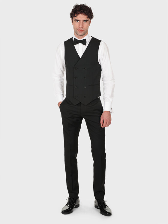 Evenemen Evenemen Kamizelka BOSTON 099 Czarny Slim Fit