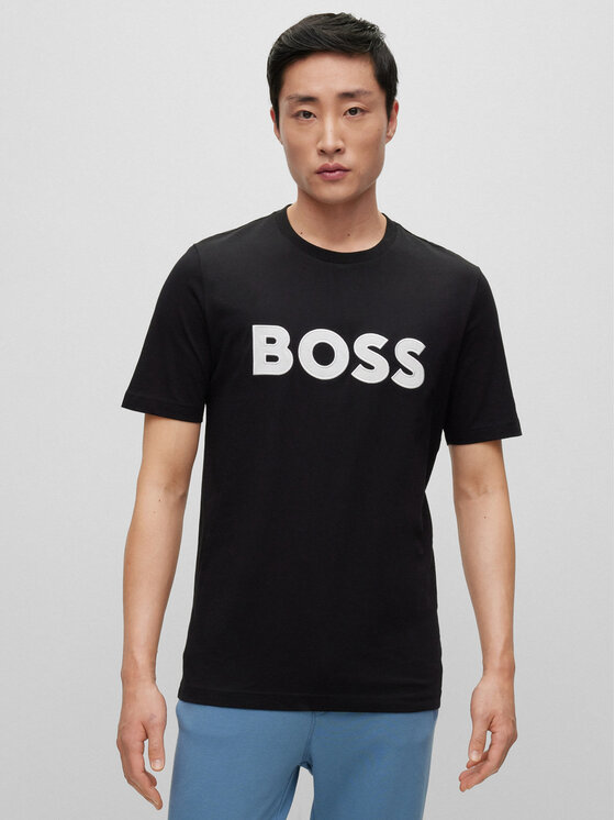 Boss T-krekls 50486200 Melns Regular Fit