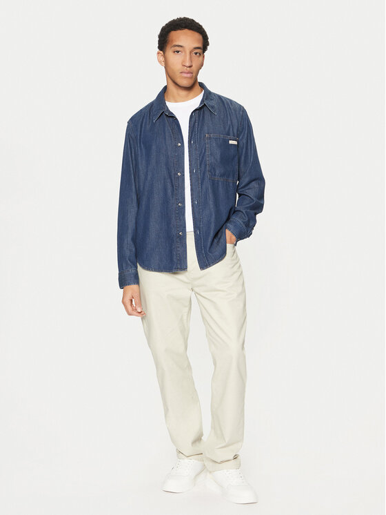 Calvin Klein Jeans Calvin Klein Jeans Koszula jeansowa J30J327022 Granatowy Regular Fit