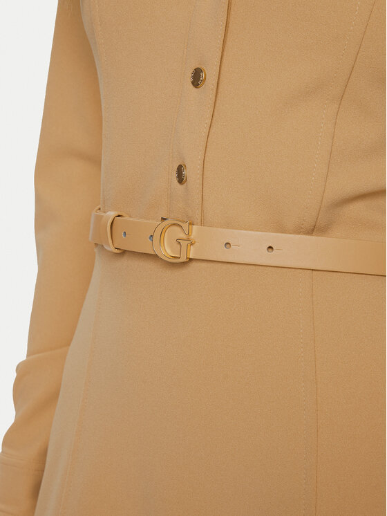 Guess Guess Ежедневна рокля W5RK93 KCBO2 Бежов Regular Fit