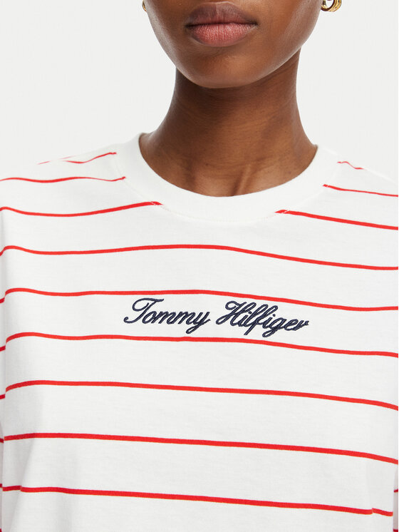 Tommy Hilfiger Tommy Hilfiger T-shirt Classic WW0WW50948 Bijela Relaxed Fit