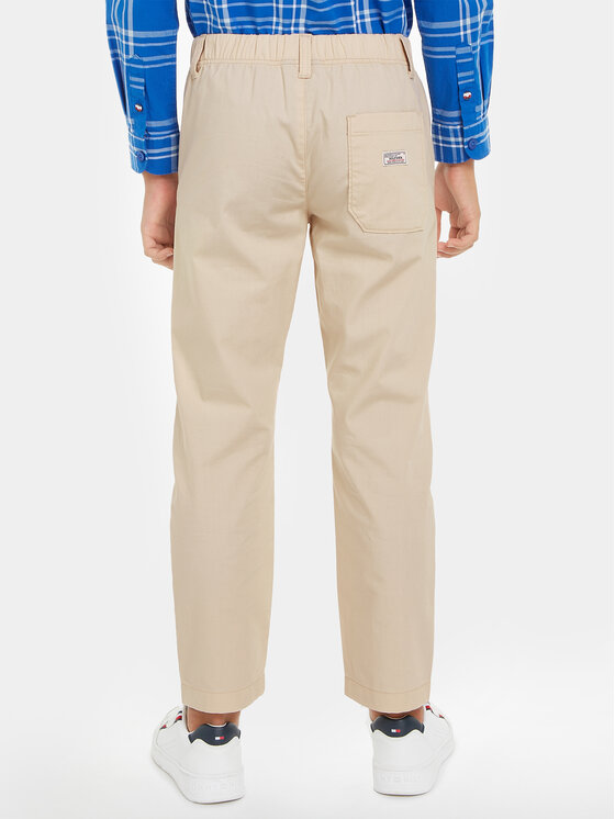 Tommy Hilfiger Tommy Hilfiger Kalhoty z materiálu KB0KB08895 Béžová Regular Fit
