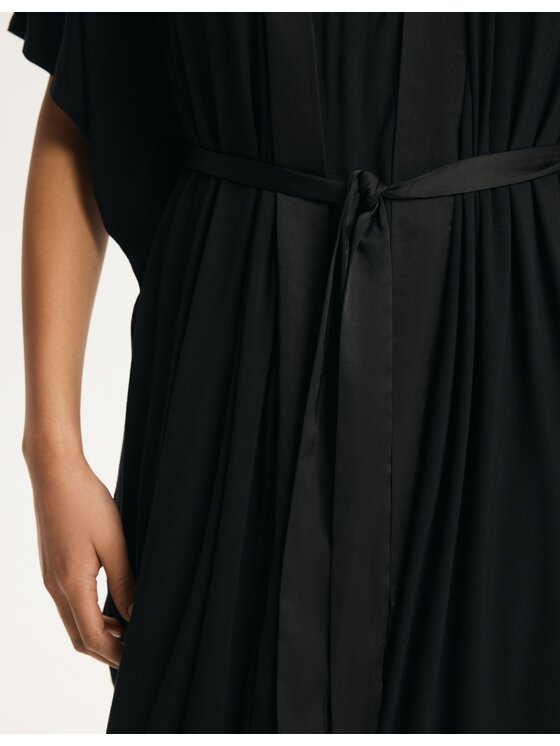 Esotiq Esotiq Szlafrok 45649 Czarny Regular Fit