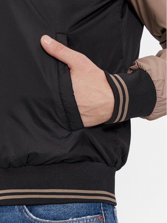 Brave Soul Brave Soul Kurtka bomber MJK-BRODY Czarny Regular Fit