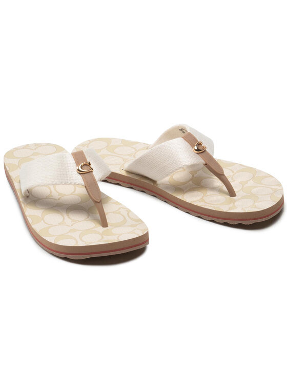 Coach Japonki Zoe bed Flip Flop C2978 Beżowy Modivo.pl