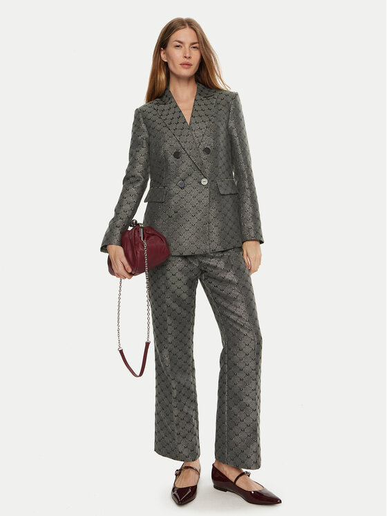 LOLA CASADEMUNT LOLA CASADEMUNT Bleizers MF2402003 Pelēks Regular Fit