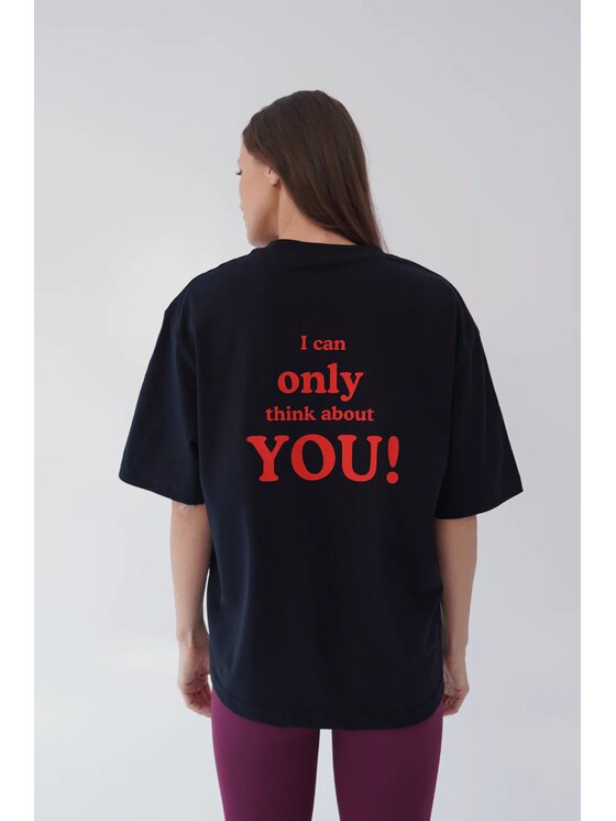Chiara Wear Chiara Wear T-Shirt T-shirt bawełniany oversize DOG Czarny Oversize