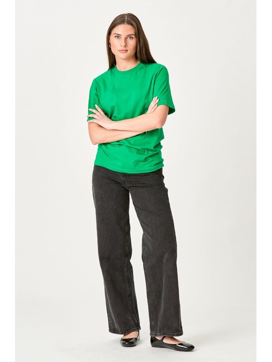 TeeShoppen TeeShoppen T-Shirt 'Oversized Collection' Zielony Oversize