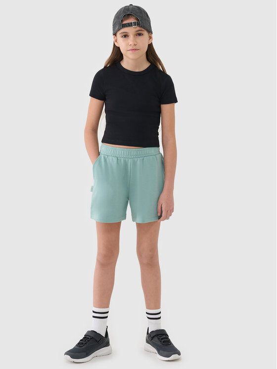 4F 4F Sportovní kraťasy BASIC+ Tyrkysová Oversize
