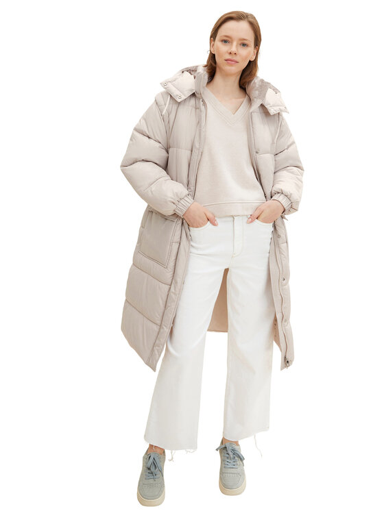 Tom Tailor Denim Tom Tailor Denim Kurtka puchowa 1032688 Beżowy Loose Fit