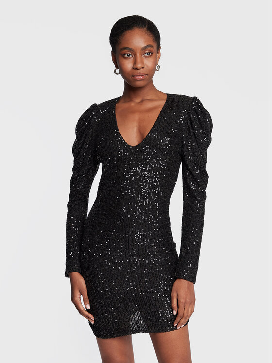 Silvian Heach Silvian Heach Коктейльна сукня CVA22235VE Чорний Slim Fit