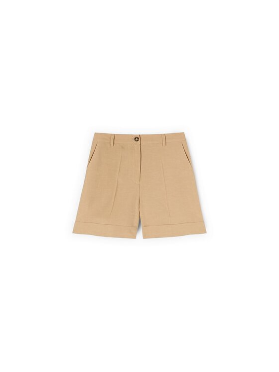 Motivi Motivi Pantaloncini di tessuto P02VQ004665N0R2 Crema Regular Fit