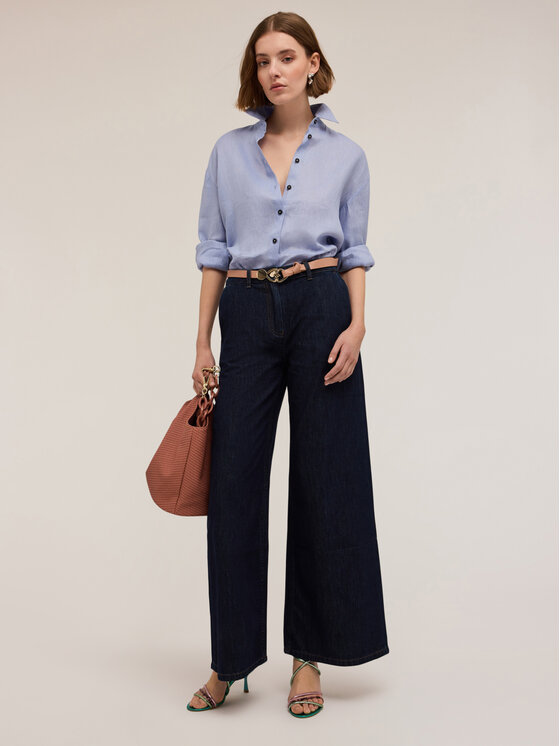 Motivi Motivi Camicia 5225W000471N004 Turchese Regular Fit