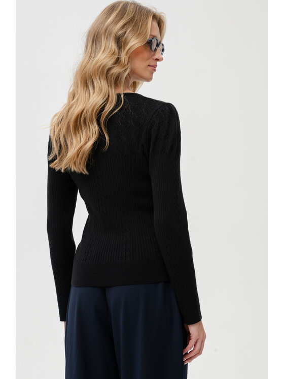 blue shadow blue shadow Sweter Xava Czarny Regular Fit