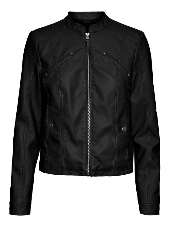 Vero Moda Vero Moda Kurtka z imitacji skóry Favodona 10288555 Czarny Regular Fit