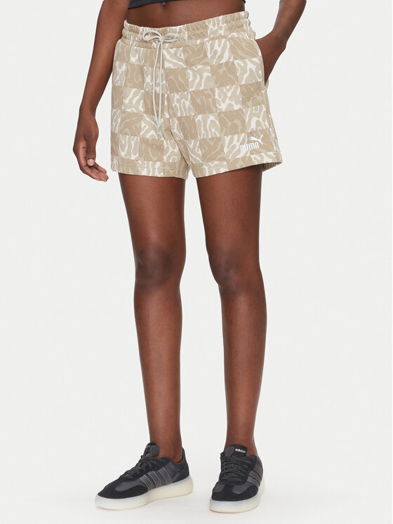 Puma Puma Pantaloncini sportivi 5" ESS Graphic 685073 Beige Regular Fit