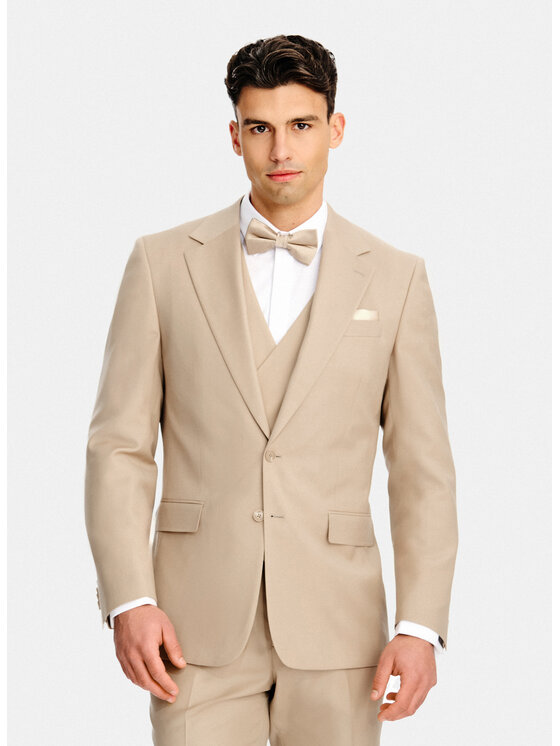 Pako Lorente Pako Lorente Marynarka P26SP-3G-002 Beżowy Slim Fit