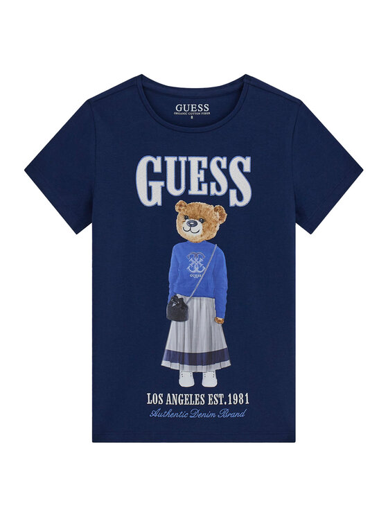 Guess Guess Tričko J6RI10 K6YW4 Tmavomodrá Regular Fit