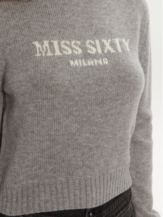 Miss Sixty Miss Sixty Sweter 6L4RJ4360000 Szary Regular Fit