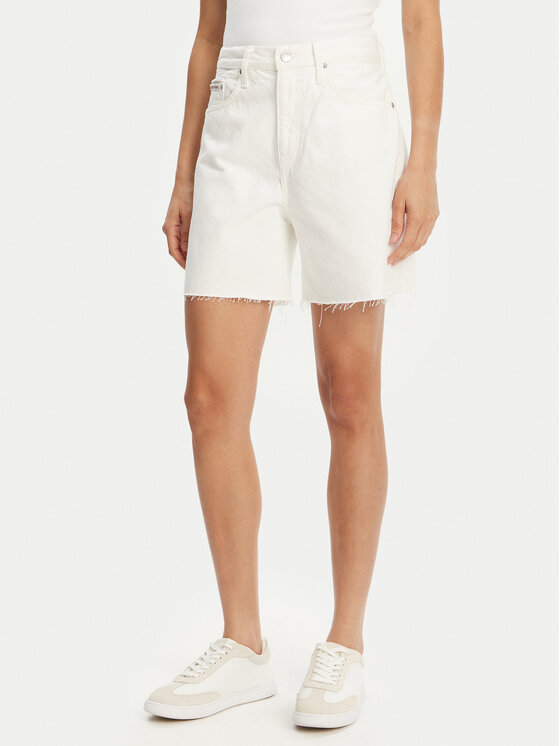 Calvin Klein Jeans Calvin Klein Jeans Džínové šortky J20J225201 Bílá Relaxed Fit