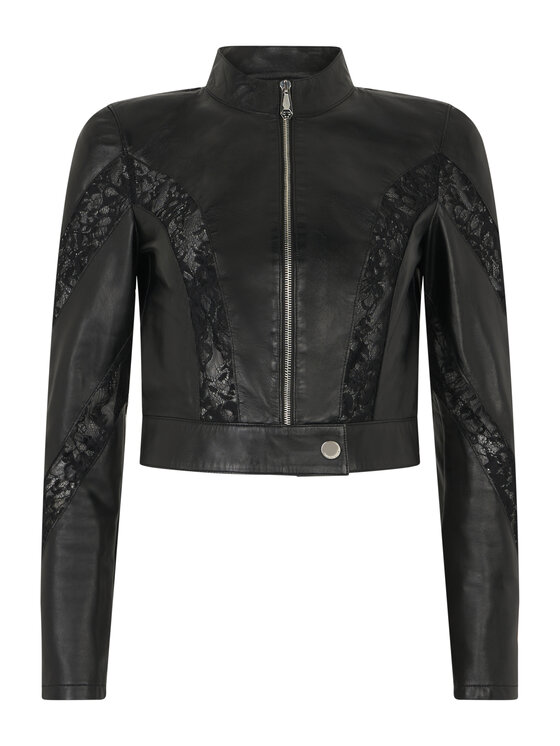 PHILIPP PLEIN PHILIPP PLEIN Kožená bunda 29807 Čierna