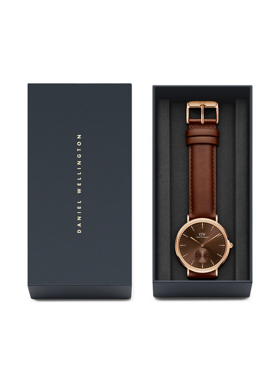 Daniel Wellington Daniel Wellington Ročna ura Classic Multi-Eye St Maves Amber DW00100707 Rjava