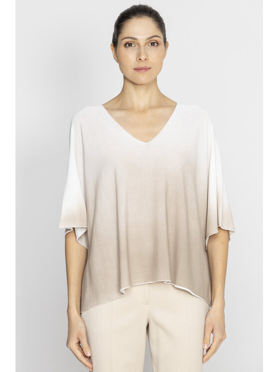 Deni Cler Milano Deni Cler Milano Bluzka T-DC-1341-E2-20-13-1 Beżowy Loose Fit
