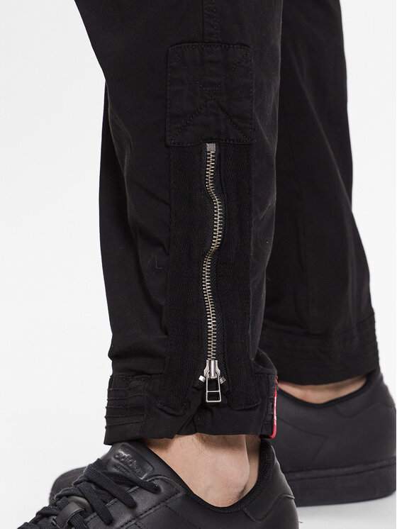 Alpha Industries Alpha Industries Bavlnené nohavice Task Force 106203 Čierna Regular Fit