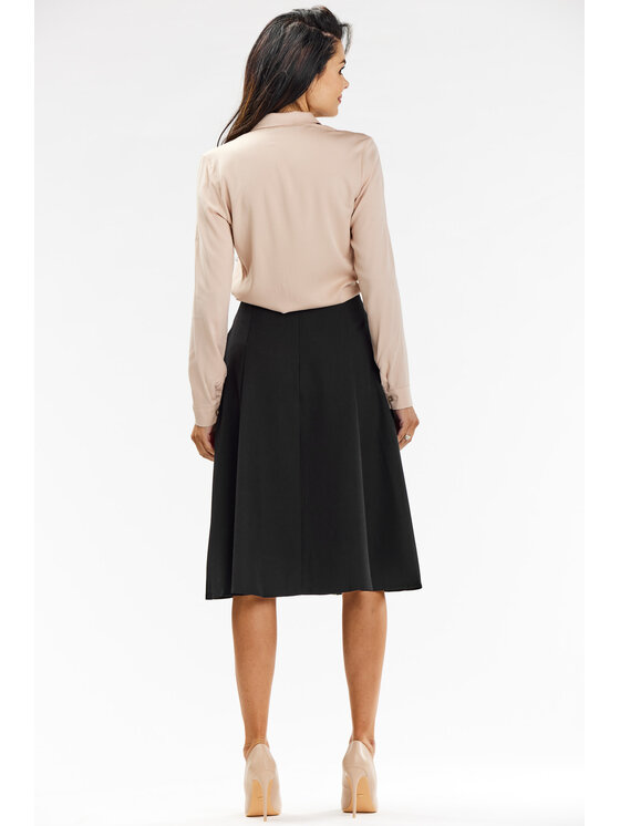 Awama Awama Sukňa A673 Čierna Basic Fit
