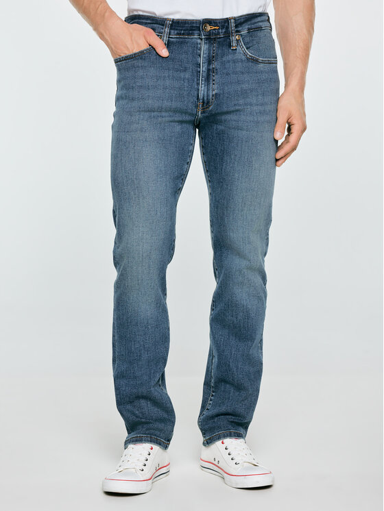 BIG STAR BIG STAR Jeansy TERRY HIGH WAIST Niebieski Slim Fit