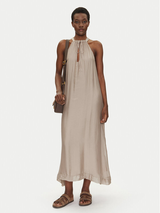 Bomboogie Bomboogie Φόρεμα καλοκαιρινό AW8993TSET5 Μπεζ Relaxed Fit