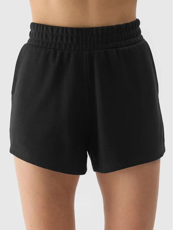 4F 4F Pantaloncini di tessuto 4FWSS24TSHOF286-20S Nero Regular Fit
