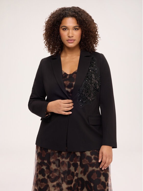 Fiorella Rubino Fiorella Rubino Marynarka Q060T000314N033 Czarny Regular Fit