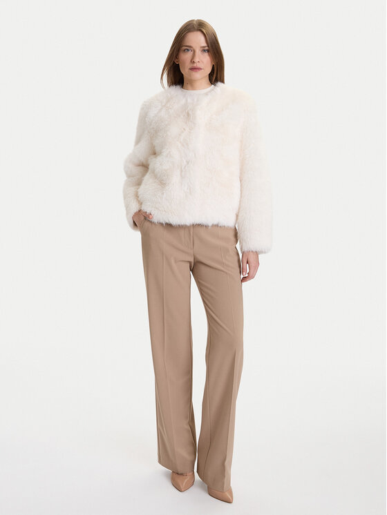 Rinascimento Rinascimento Pelzmantel CFC0122217003 Écru Regular Fit