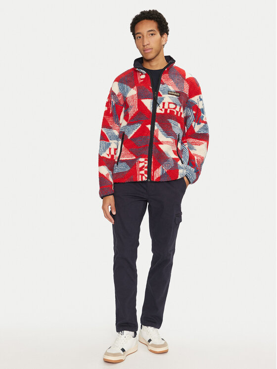Napapijri Napapijri Felpa di pile T-Argient NP0A4HZJ Rosso Regular Fit