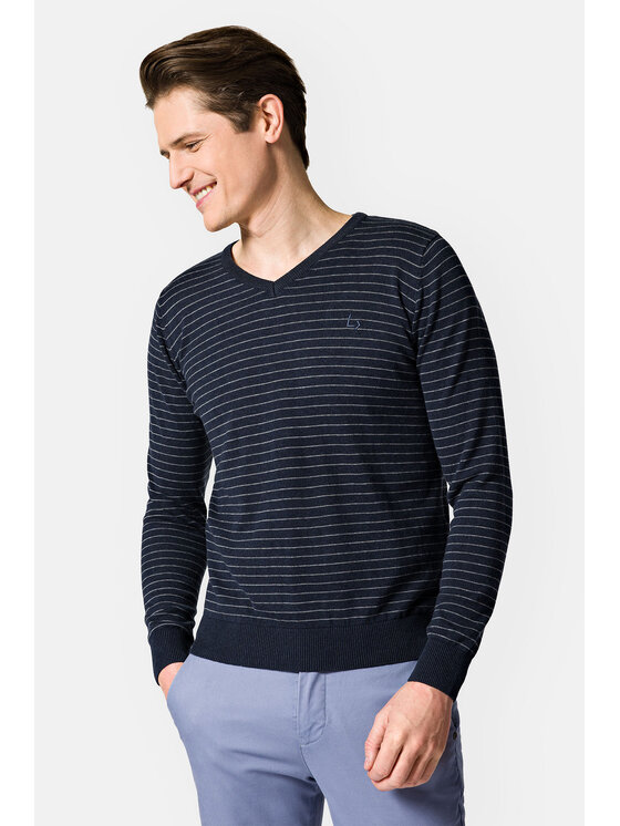 Lancerto Lancerto Sweter Shaun SW073123000009 Granatowy Regular Fit